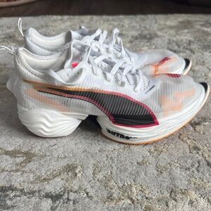 🚨HYROX Puma Women's White with Pink and Orange Accents Athletic Shoes